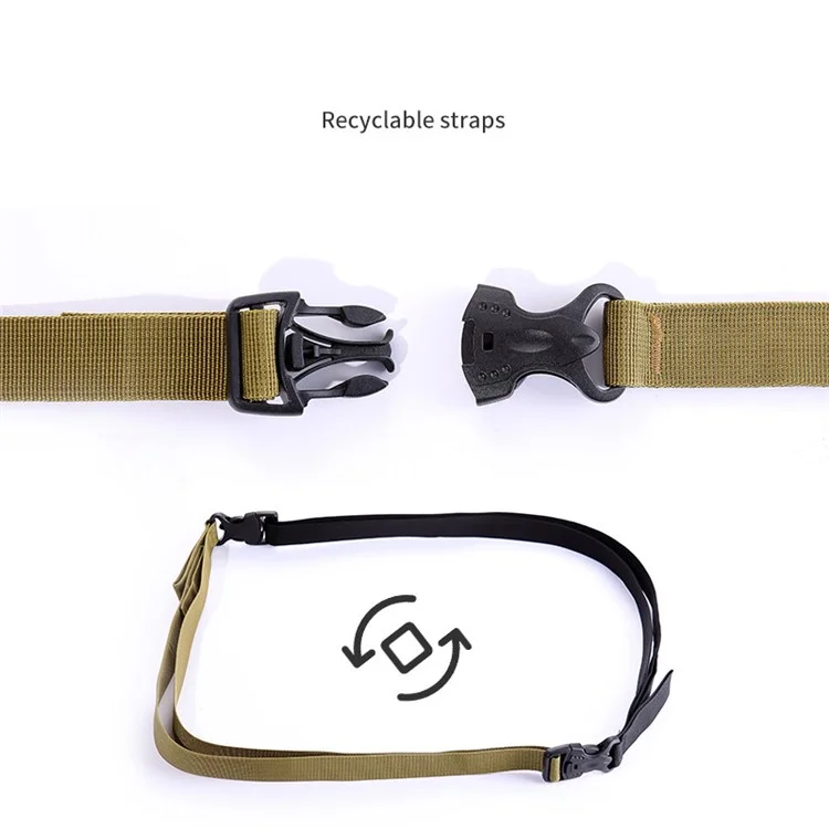 AOTU Adjustable Luggage Bag Binding Strap Travel Camping Equipment Suitcase Polyester Fixing Strap - Khaki
