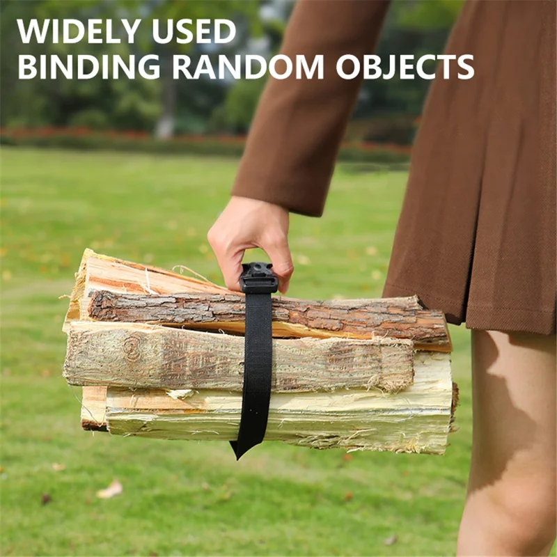 AOTU Adjustable Luggage Bag Binding Strap Travel Camping Equipment Suitcase Polyester Fixing Strap - Black