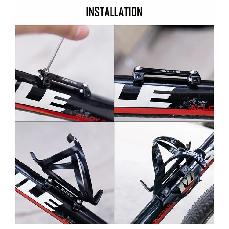 ZTTO SHJDZ Aluminiumlegierungs-MTB-Rennrad-Doppelkopf-Flaschenhalter-Extender - Rot