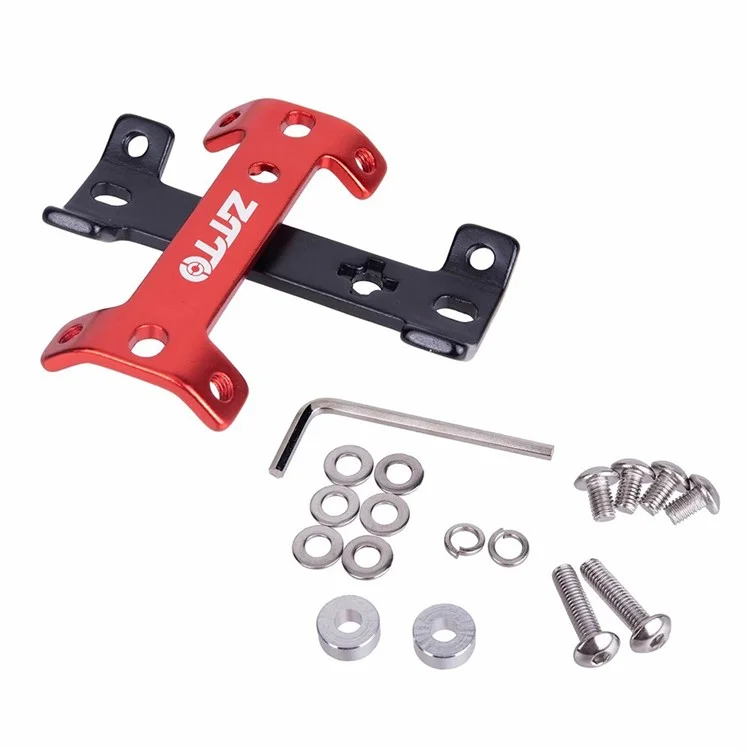 ZTTO SHJDZ Aluminiumlegierungs-MTB-Rennrad-Doppelkopf-Flaschenhalter-Extender - Rot