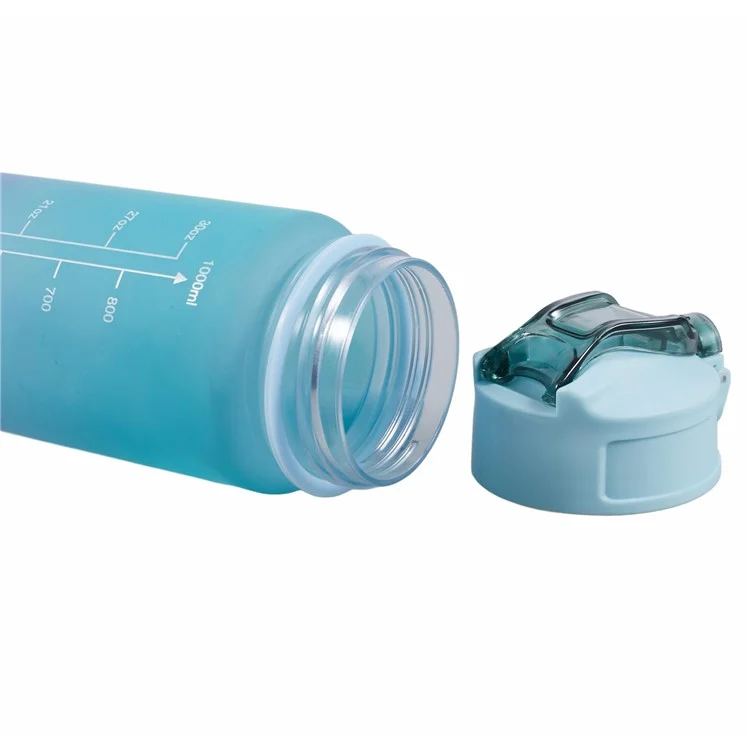 850ml Motivational Gradient Sports Water Bottle with Straw and Time Maker (BPA Free, No FDA) - Gradient Green