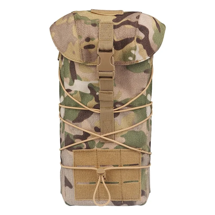 Sac de Rangement Tactique Outdoor 1000D en Tissu Oxford Recyclable - Sac de Sport Tactique pour la Taille - Camouflage Brun