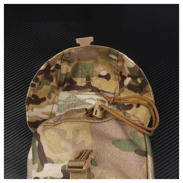 Sac de Rangement Tactique Outdoor 1000D en Tissu Oxford Recyclable - Sac de Sport Tactique pour la Taille - Camouflage Brun
