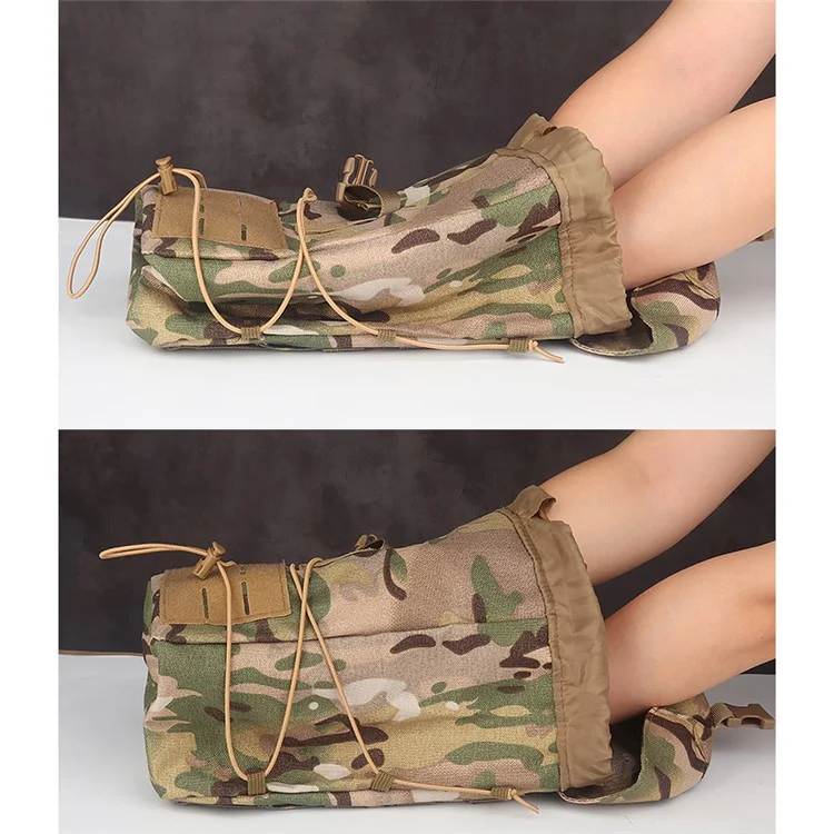 Sac de Rangement Tactique Outdoor 1000D en Tissu Oxford Recyclable - Sac de Sport Tactique pour la Taille - Camouflage Brun