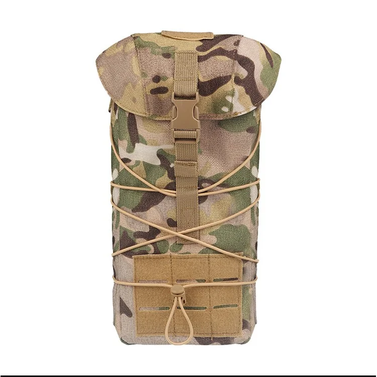 Sac de Rangement Tactique Outdoor 1000D en Tissu Oxford Recyclable - Sac de Sport Tactique pour la Taille - Camouflage Brun