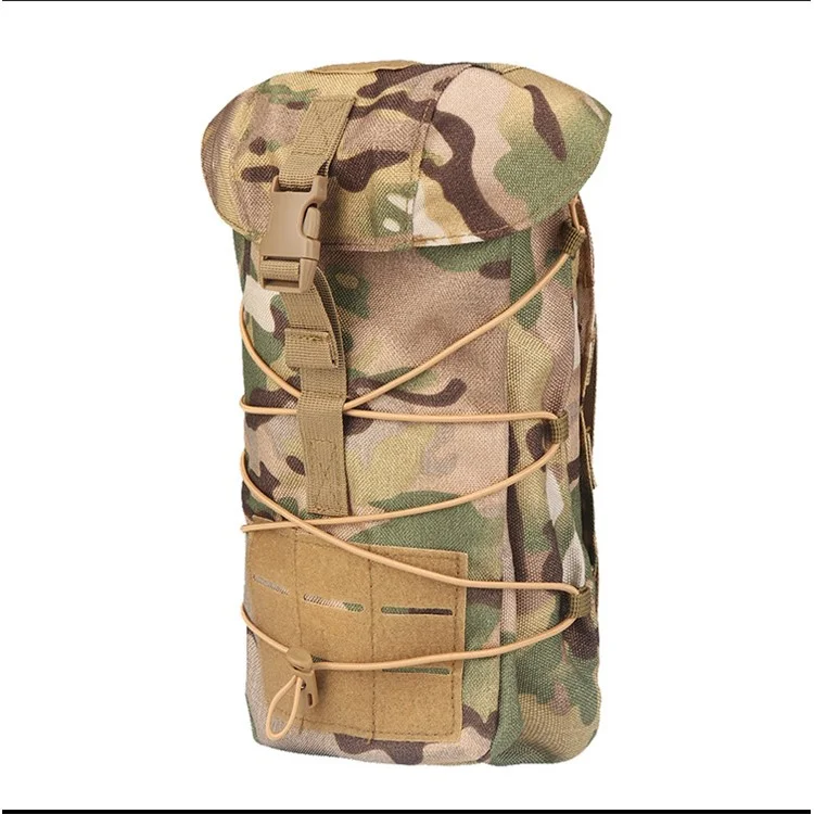 Sac de Rangement Tactique Outdoor 1000D en Tissu Oxford Recyclable - Sac de Sport Tactique pour la Taille - Camouflage Brun