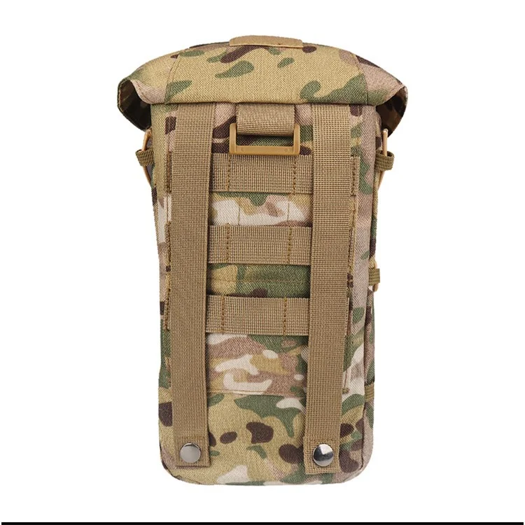 Sac de Rangement Tactique Outdoor 1000D en Tissu Oxford Recyclable - Sac de Sport Tactique pour la Taille - Camouflage Brun