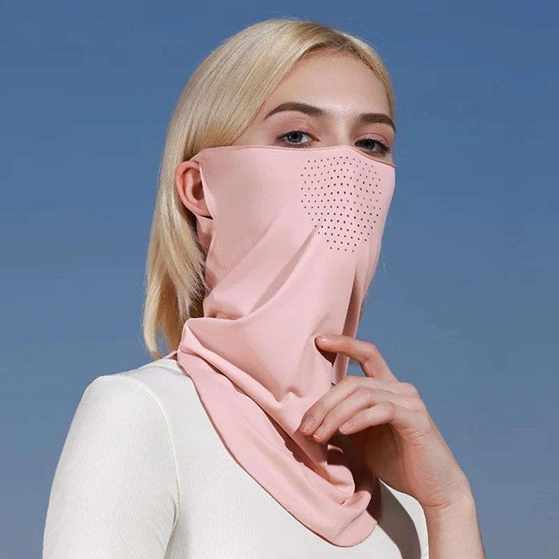 GOLOVEJOY XTJ128 Summer Hanging Ear Sunproof Mask Scarf Breathable Cooling Face Neck Cover - Dark Grey