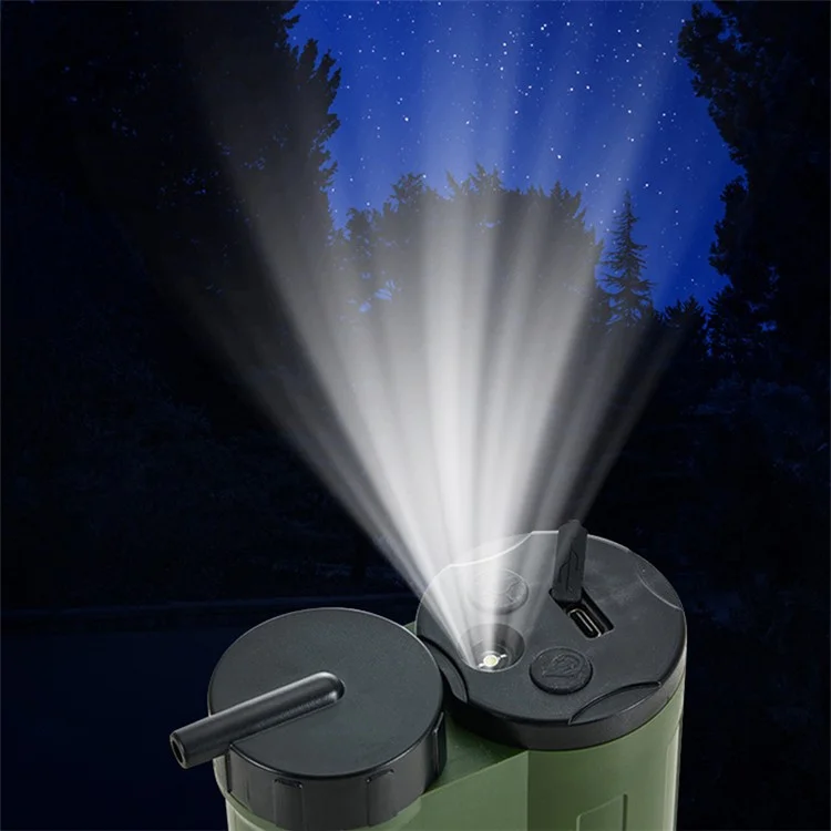 Outdoor Survival Electric Water Filter Emergency LED Light Water Purification Tool (BPA-Free, No FDA)