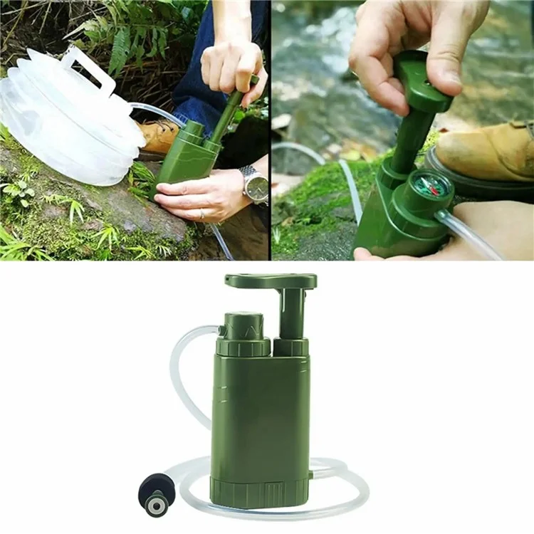 Filtro per acqua di emergenza Straw Multifunction Compass Water Purifier (No FDA, senza BPA)