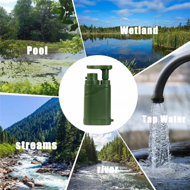 Emergency Survival Water Filter Straw Multifunction Compass Water Purifier (No FDA, BPA-Free)