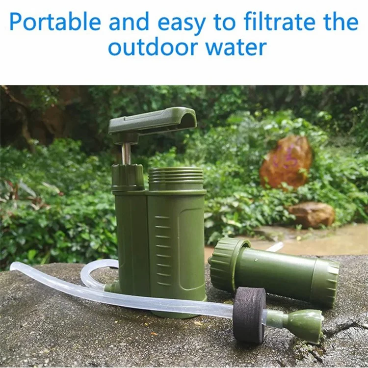 QJ-A7 Emergency Survival Water Filter Outdoor Water Purifier + 480ml Water Pack (No FDA, BPA Free)