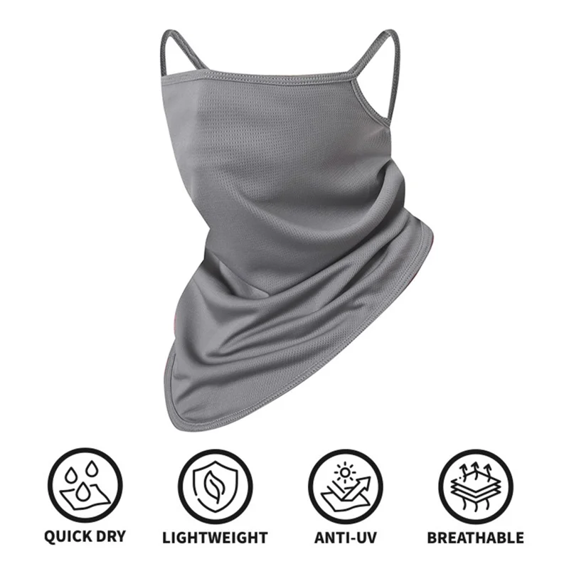 ZRCE PA05 Summer Sun-proof Mask Scarf Ear Hanging Breathable Polyester Face Neck Cover