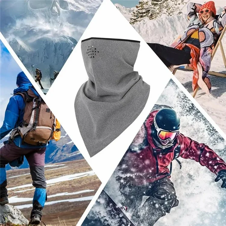 ZRCE PA03 Winter Cycling Windproof Face Mask Ear Hanging Triangle Neck Gaiter - PA03-4 / Khaki