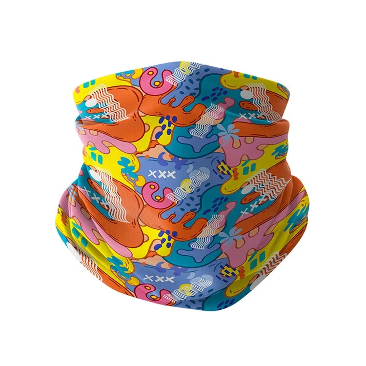 ZRCE UPF50+ Children Outdoor Cycling Face Mask Colorful Pattern Neck Gaiter - YF-1001