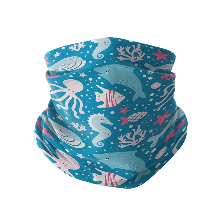 Máscara Facial Infantil para Ciclismo Outdoor ZRCE UPF50+ com Padrão Colorido - YF-1009