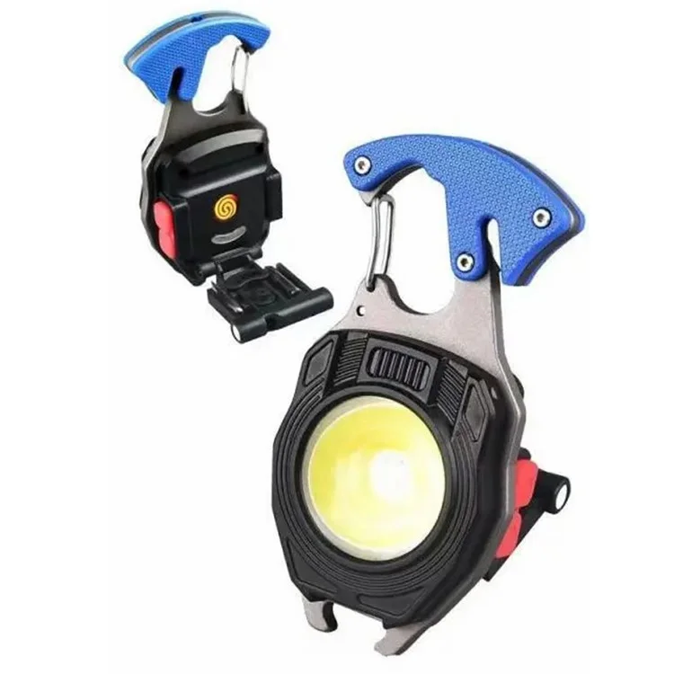 W5147 Multifunktionale Zigarettenanzünder Outdoor Notfallleuchte Flaschenöffner Pfeife - Blau