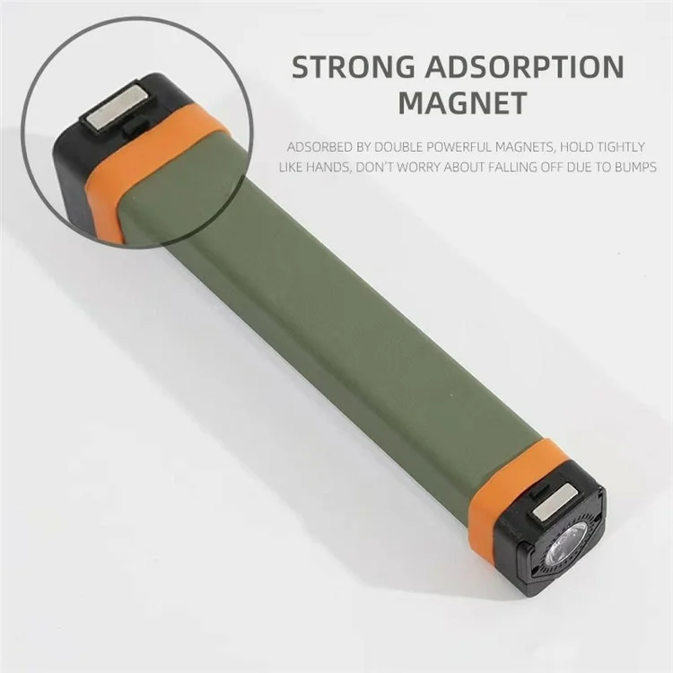 Luz de Trabalho Magnética Recarregável C2 22cm 3.5W LED Luz de Campismo USB Recarregável Carregador de Telefone