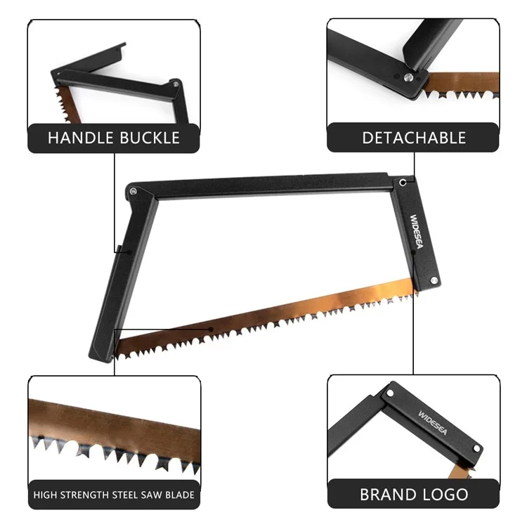 WIDESEA WSGJ-001B Klappbarer Handsäge Hochmangan-Stahlsäge für Holz, Camping, Baumschnitt