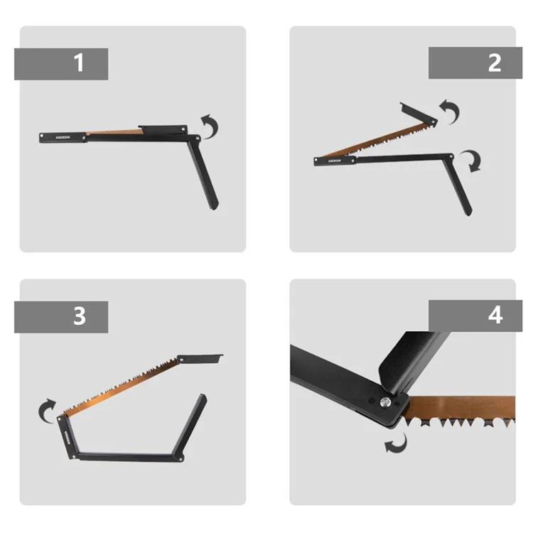 WIDESEA WSGJ-001B Klappbarer Handsäge Hochmangan-Stahlsäge für Holz, Camping, Baumschnitt