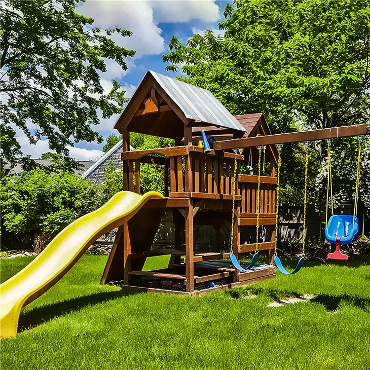 Outdoor Swingset Shade Kids Playground Roof Canopy Waterproof Cover Sunshade with Screws - Stripe