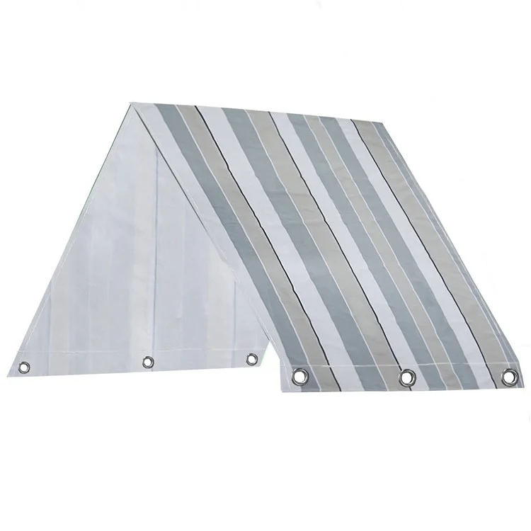 Outdoor Swingset Shade Kids Playground Roof Canopy Waterproof Cover Sunshade with Screws - Stripe