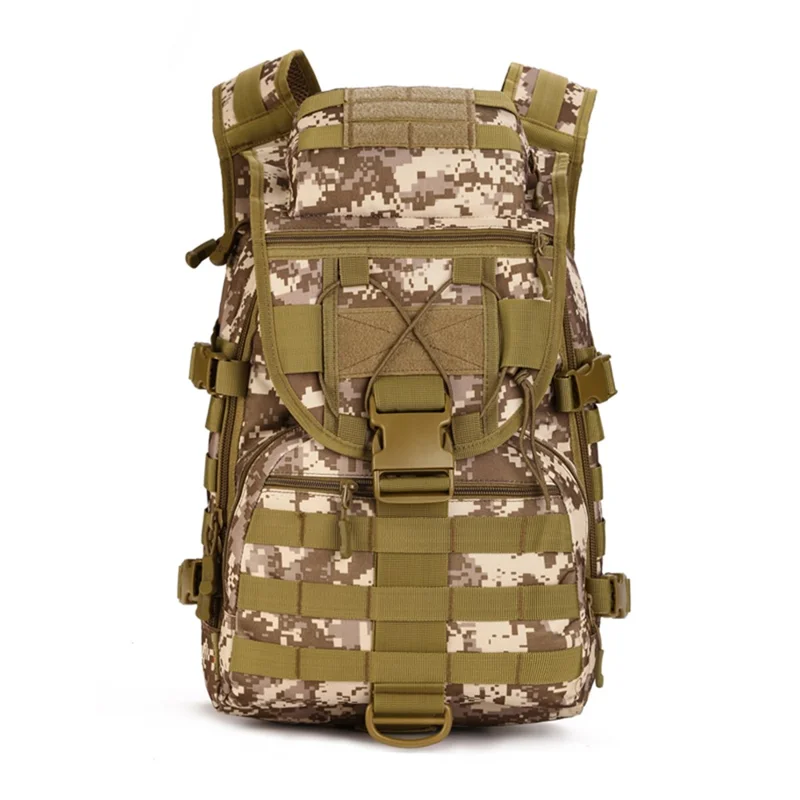 PROTECTOR PLUS S413-40L X7 Tactical Shoulder Bag Waterproof Nylon Outdoor MOLLE Backpack - Desert Digital