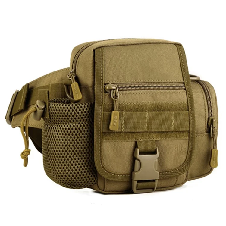 PROTECTOR PLUS Y117 Cycling Waist Bag Water Bottle Holder Tactical Fanny Pack - Coyote Brown