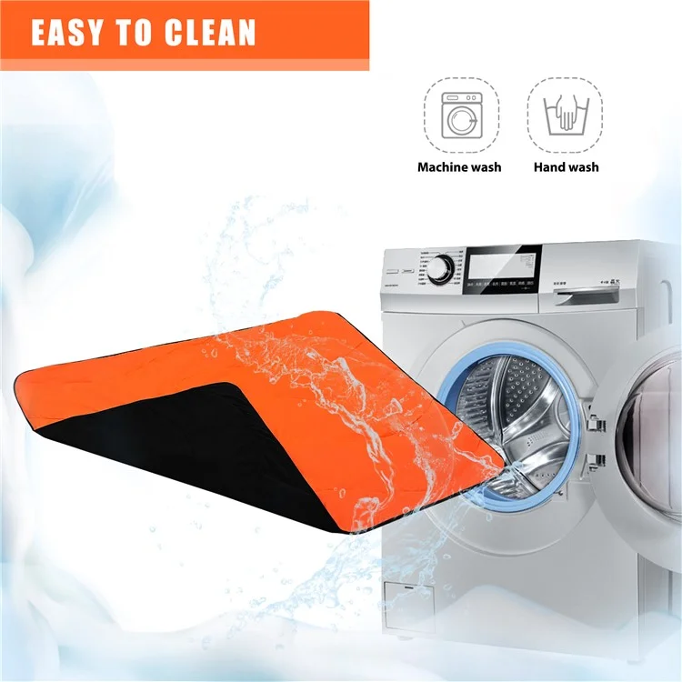 Большое толстое кемпинговое одеяло с сумкой для хранения Outdoor Warm Blanket for Camping Travel Black+Orange