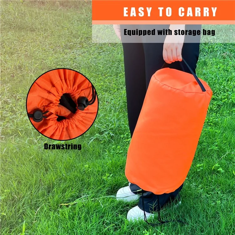 Большое толстое кемпинговое одеяло с сумкой для хранения Outdoor Warm Blanket for Camping Travel Black+Orange