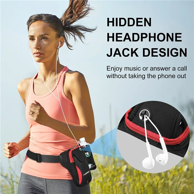 HAWEEL HWL2139 Elastic Running Waist Bag Fanny Pack for Phones Bottles - Red
