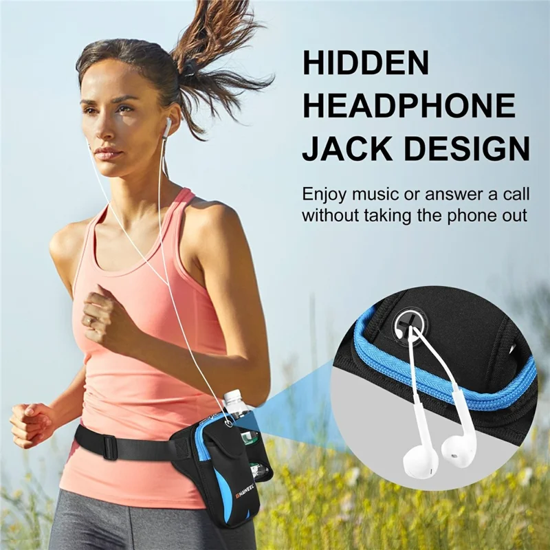 HAWEEL HWL2139 Elastic Running Waist Bag Fanny Pack for Phones Bottles - Blue