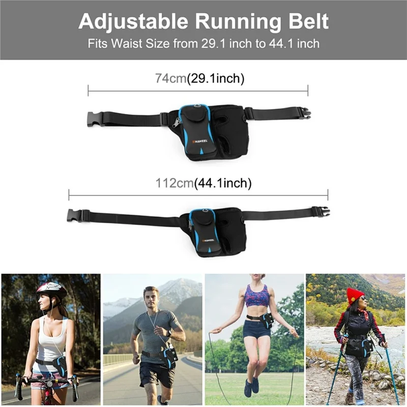 HAWEEL HWL2139 Elastic Running Waist Bag Fanny Pack for Phones Bottles - Blue