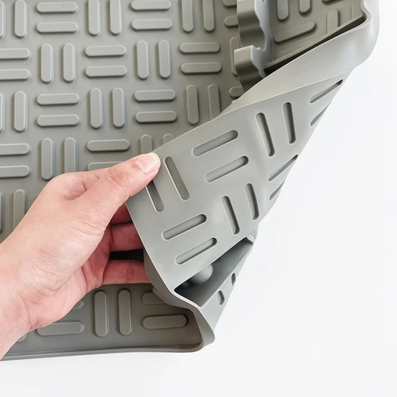 Griglia da esterno BBQ Resistente ad alta temperatura Ripiano laterale in silicone Pad Attrezzi per barbecue - Arancione