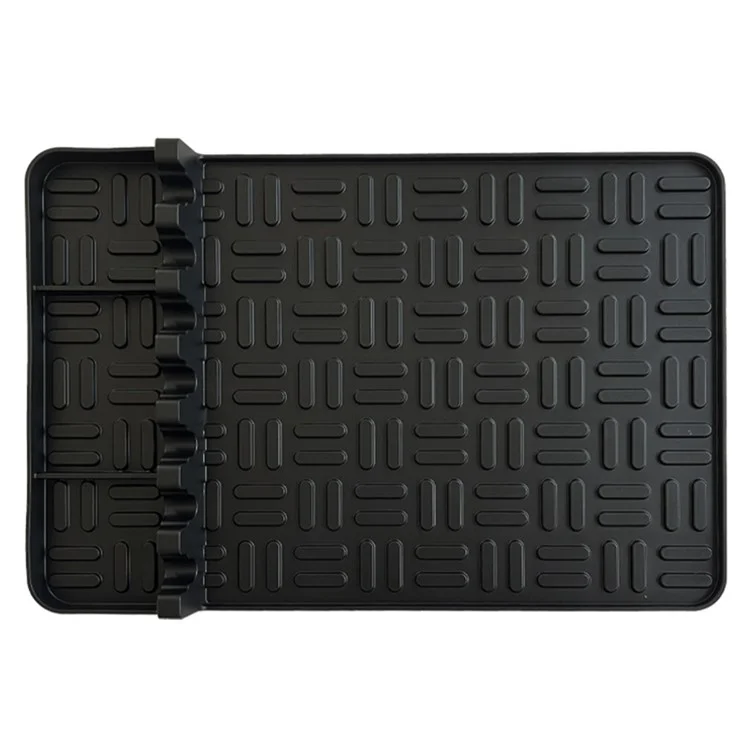 Outdoor BBQ Grill High Temperature Resistant Side Shelf Silicone Pad Barbecue Grill Tool Pad - Black