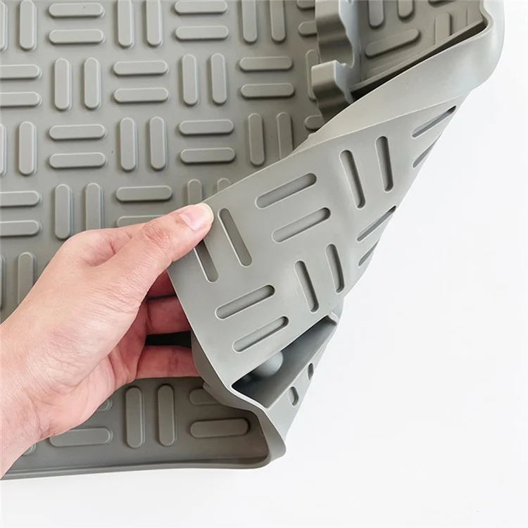 Outdoor BBQ Grill High Temperature Resistant Side Shelf Silicone Pad Barbecue Grill Tool Pad - Black