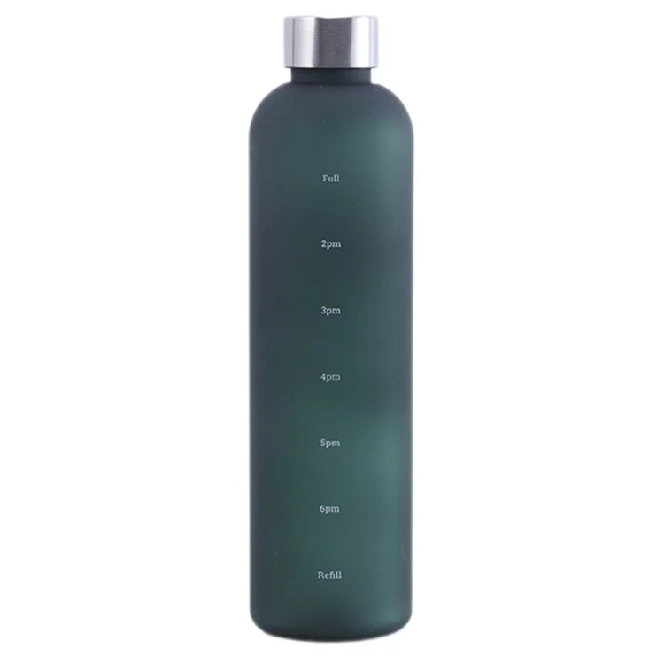1000ML Fitness Matte Water Bottle PC Drinking Cup (BPA-Free, NO FDA Certified) - Noir