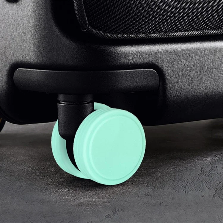 4Pcs Luggage Wheel Protective Cover Reduce Noise Trolley Case Wheel Silicone Sleeve - Roxo