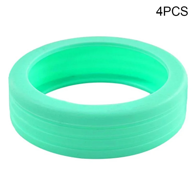 4PCS Carry-On Luggage Wheel Covers Hollow-Out Silicone Silent Protection Cases - Vert menthe