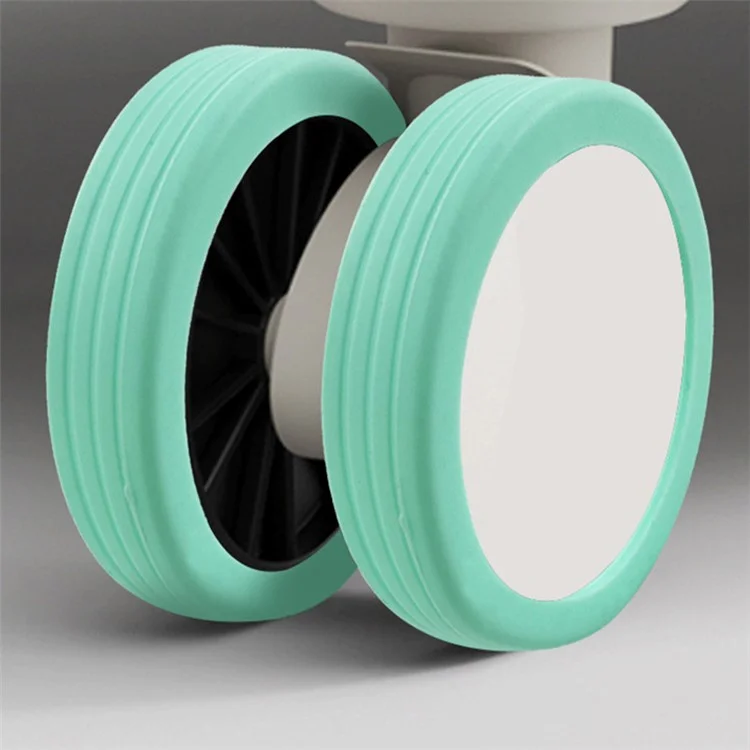 4PCS Carry-On Luggage Wheel Covers Hollow-Out Silicone Silent Protection Cases - Vert menthe