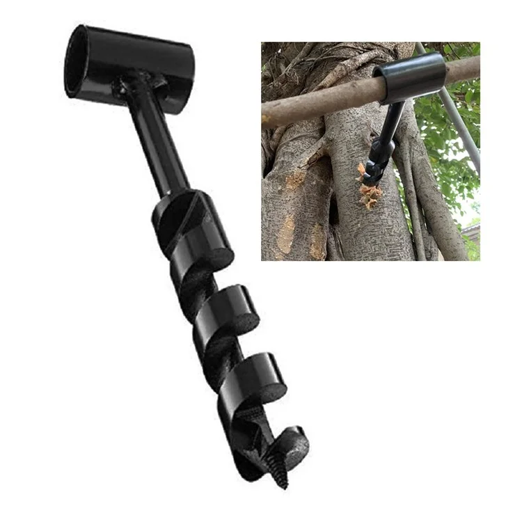YH0158 10mm Holzbohrwerkzeug für Outdoor-Camping, Kohlenstoffstahl, manueller Bohrer, Überlebenswerkzeug