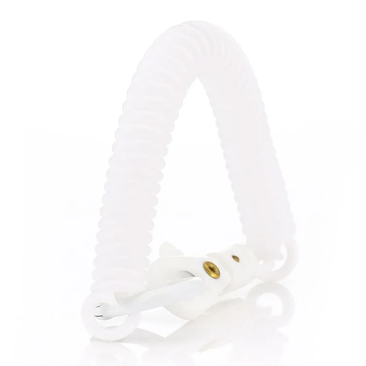 01 Chaveiro Multiuso Outdoor Corda Elástica EVA Antiperda Mola - Branco