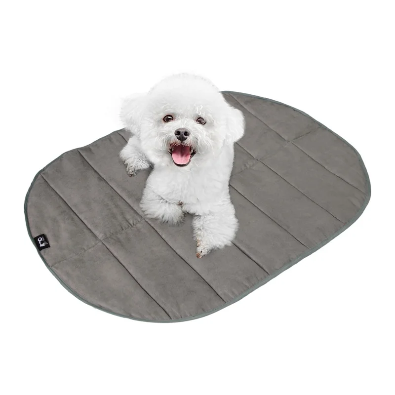 GEERDUO Outdoor Portable Dog Rest Cushion Foldable Suede Pet Warm Mat, Size L: 68x109cm