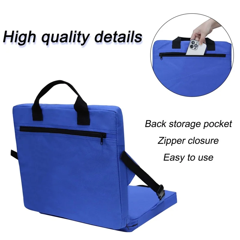 Thickened Cotton Car Seat Cushion Soft Vehicle Seat Mat Auto Seat Cover - Blue