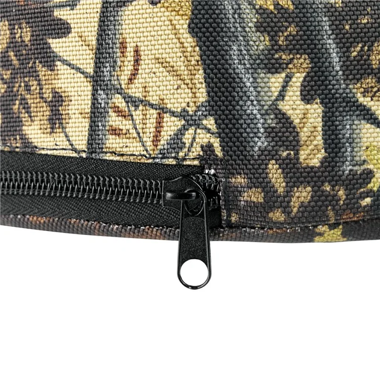 Esteira de Acampamento Portátil para Caça Esteira de Assento Acolchoada com Espessura Aumentada EPE+Esponja Almofada de Assento Outdoor com Mosquetão - Camuflagem Cinza e Amarela