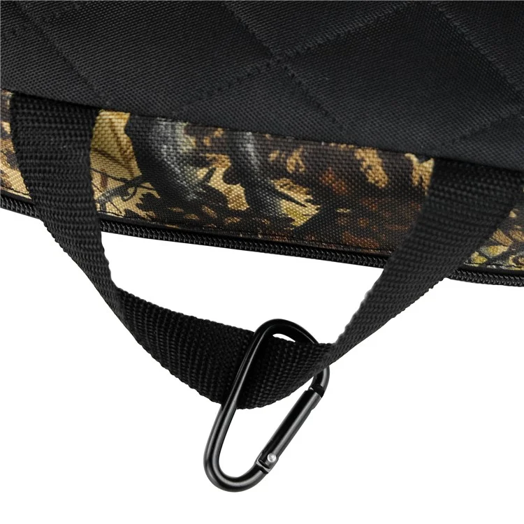Esteira de Acampamento Portátil para Caça Esteira de Assento Acolchoada com Espessura Aumentada EPE+Esponja Almofada de Assento Outdoor com Mosquetão - Camuflagem Cinza e Amarela