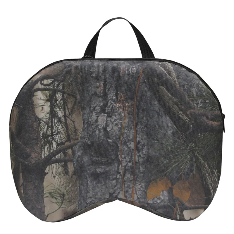 Portable Camping Hunting Seat Mat Thicken EPE+Sponge Outdoor Seating Pad with Carabiner - Leaf Camouflage