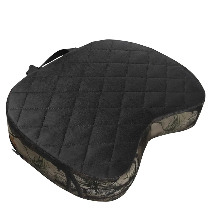 Portable Camping Hunting Seat Mat Thicken EPE+Sponge Outdoor Seating Pad with Carabiner - Leaf Camouflage
