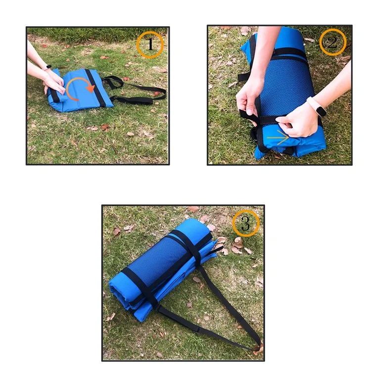 44x44cm Rückenlehne Gepolsterter Sitz Oxford Tuchsitz Kissen für Outdoor-Sportveranstaltungen - Blau
