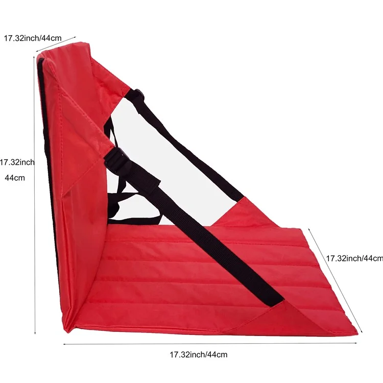 44x44cm Rückenlehne Gepolsterter Sitz Oxford Tuchsitz Kissen für Outdoor-Sportveranstaltungen - Blau